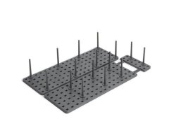 Set Of 2 Adjustable Kitchen Drawer Organizer Rack - Charcoal