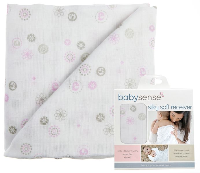 Baby Sense - Bamboo Muslin Receiver - Pink