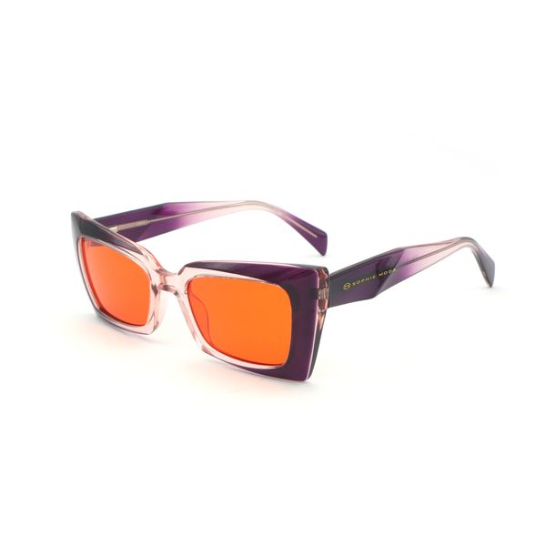 Sophie Moda Glasses: 98% Anti-Blue Light Night Sleep Red - Metro Purple