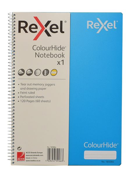 Rexel Notebook A4 Feint and Ruled Perforated Pages - Blue