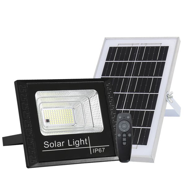 Solar Powered Lights Outdoor White Light IP67 Waterproof 100W Spot Lights