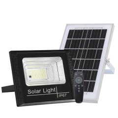 100W Solar Flood Light Solar Security Light with Remote Controler - Black