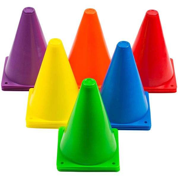 EDX Education Multi-Coloured Traffic Cones: Set of 10