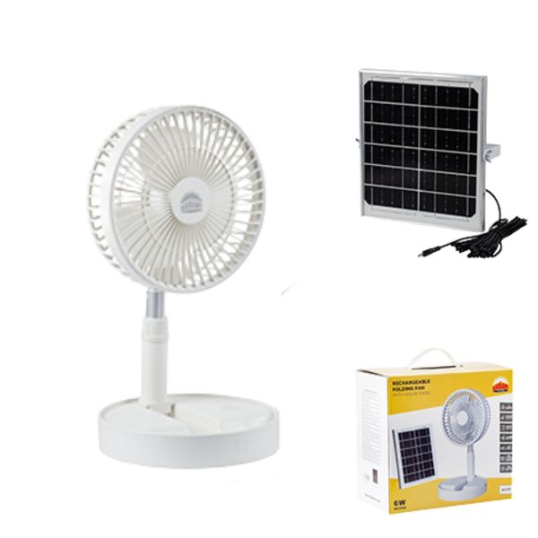 Radiant - Rechargeable Portable Folding Fan With Solar Panel