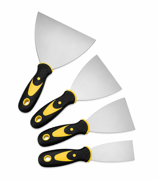 4 Piece Stainless Steel Wallpaper &amp; Paint Scraper Set