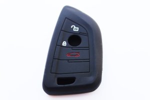 Silicone Car Key Protector for BMW SUV Keyless Entry - Black