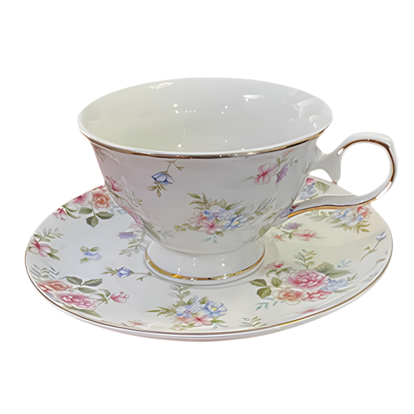 Vintage Floral Ceramic Afternoon Tea/Coffee Cup Set
