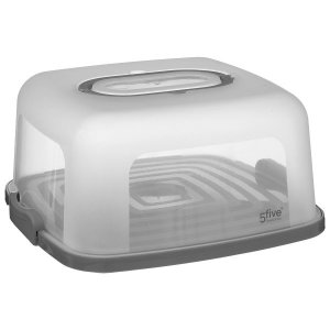 5five Plastic Cake Box with Lid and Handle 33x36cm