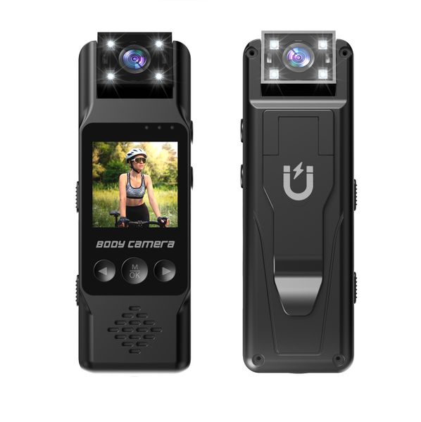 Portable WiFi Action Body Camera: 180 Lens, Night Vision &amp; Clip Design