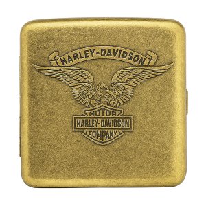 Metal Bronze Double-Sided Engraved Cigarette Case - Jack Daniel