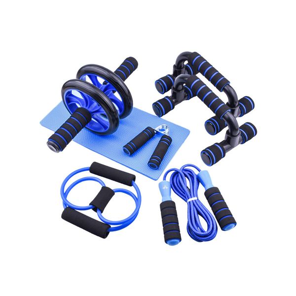 Alanes Home Gym Equipment Training Set Push-Up Bars and Roller with Mat