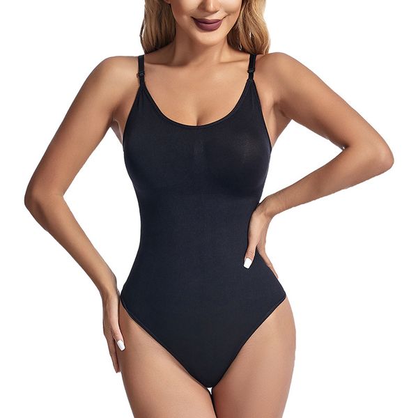 Women's Seamless Bodysuit T-back Shapewear Abdomen Control