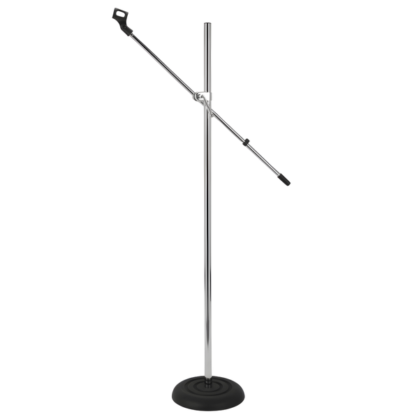 Imix IMRB02 Boom Arm Round Base Silver Microphone Stand