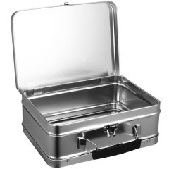 White Handle Tinplate Storage Box Large Capacity Desktop Ganizer Gift Tin C