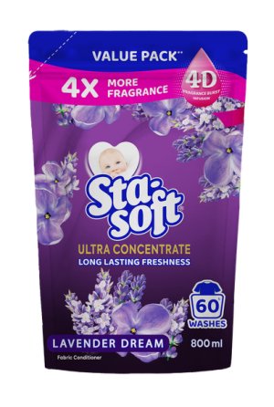 Sta-soft Ultra Concentrate Lavender Dream Fabric Softener 800ml