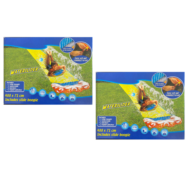 Pool Slip n Slide With Slide Rider (488cm x 71cm) Set of 2