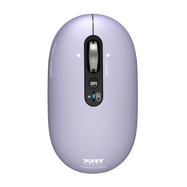 Port Connect PURE MAC Rechargeable Wireless &amp; Bluetooth Mouse - Iris