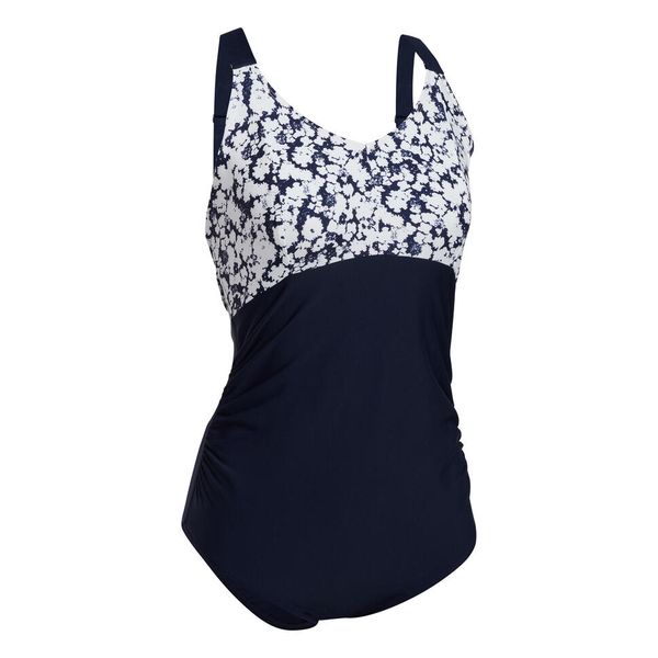 Nabaiji Women's Maternity Swimsuit Aya Lica Dark Blue White