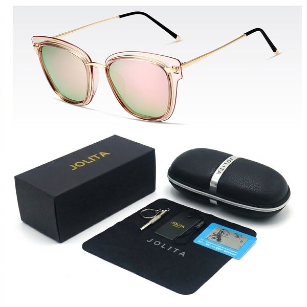 Jolita-3038 Women's Polarized Anti-UV Trendy Sunglasses - With Glasses Case