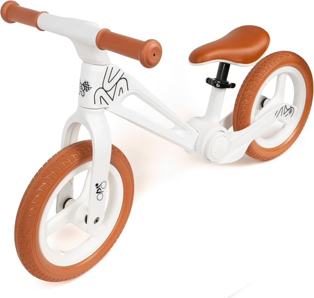 Foldable Toddler Balance Bike, No Pedal Push Balance Bicycle - Brown - 12 Inch
