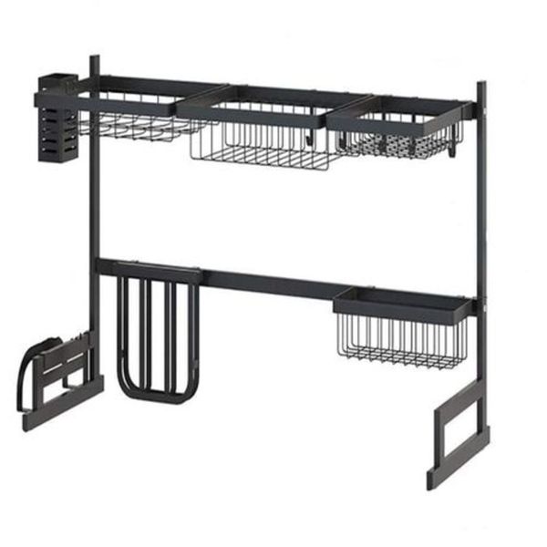 Dish Drain Rack Over Sink Rack with Cutlery Holder