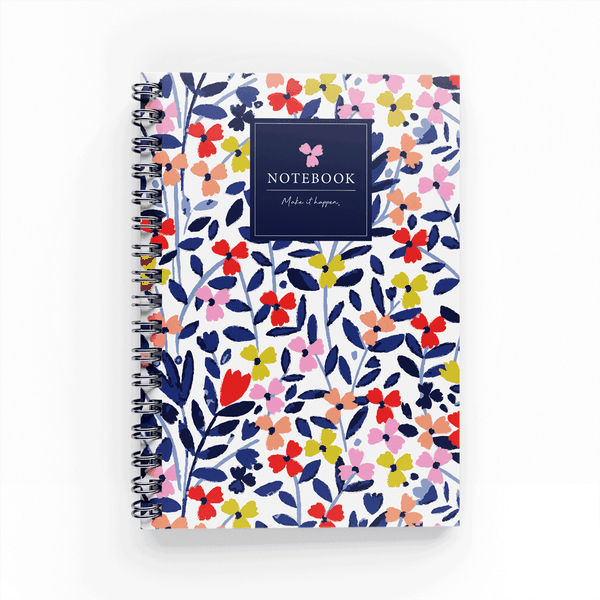 Illustrated Flowers Notebook