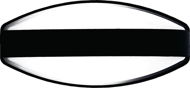 Bright Star Lighting - Outdoor Oval PVC Bulkhead with Single Bar - Black