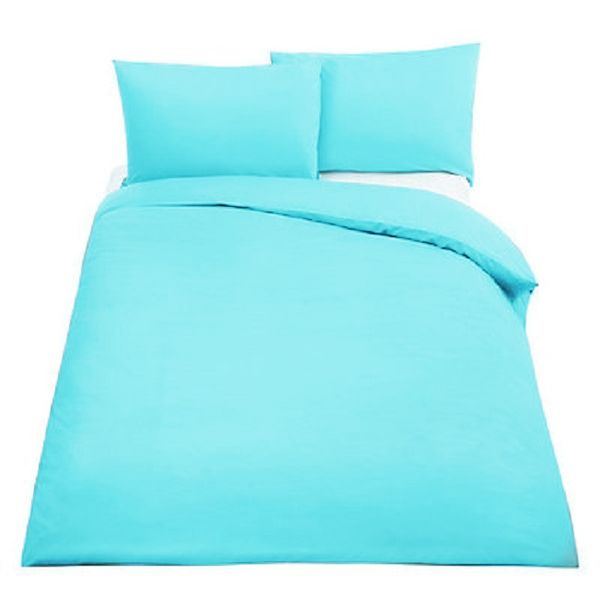 Wonder Towel Wrinkle Resistant Hotel Duvet Cover Set Double Duck Egg Blue
