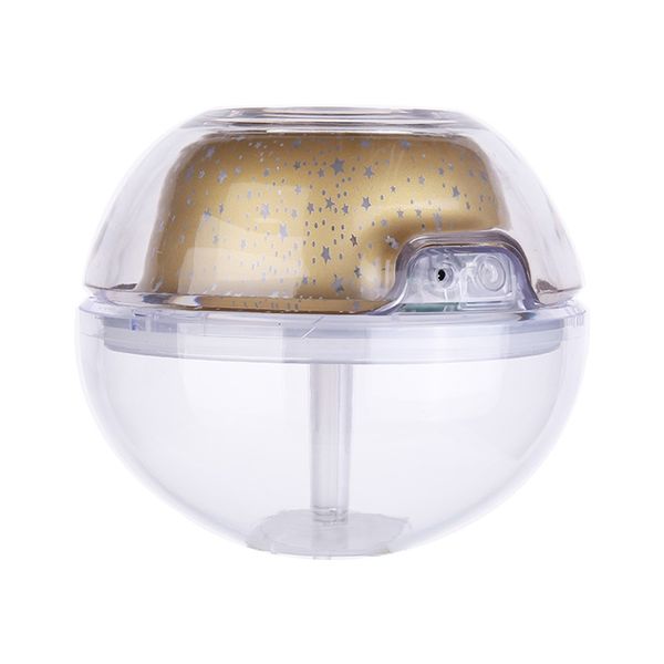 Crystal Night Light Projection Humidifier Colourful Lights - Golden