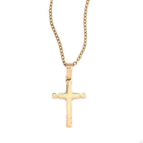 Androgyny Stainless Steel Polished Cross Necklace