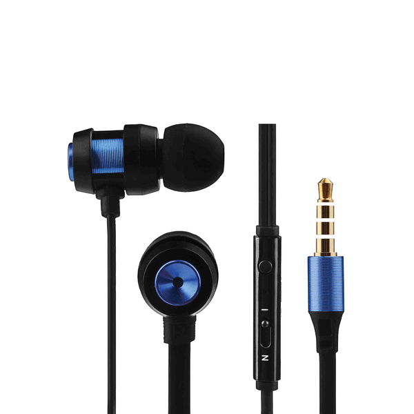 Volkano Alloy Series Metal Earphones with Mic &amp; Slider Volume Control