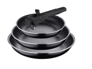 Bergner Click n Cook Pan Set of 4 - Black