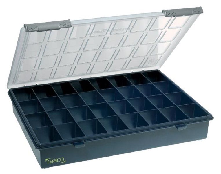 Raaco (136181) Service Case, Assorted, 32 Compartments, Blue