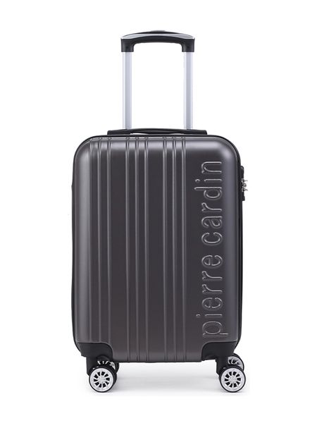 Pierre Cardin Belmont ABS 20 Hard Case Luggage Bag Metallic Charcoal