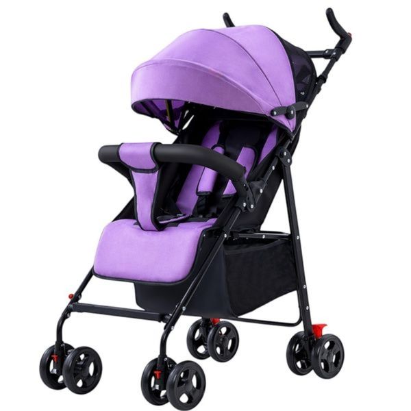 Portable Baby Stroller Pushchair with Sun Canopy &amp; Under-Seat Storage