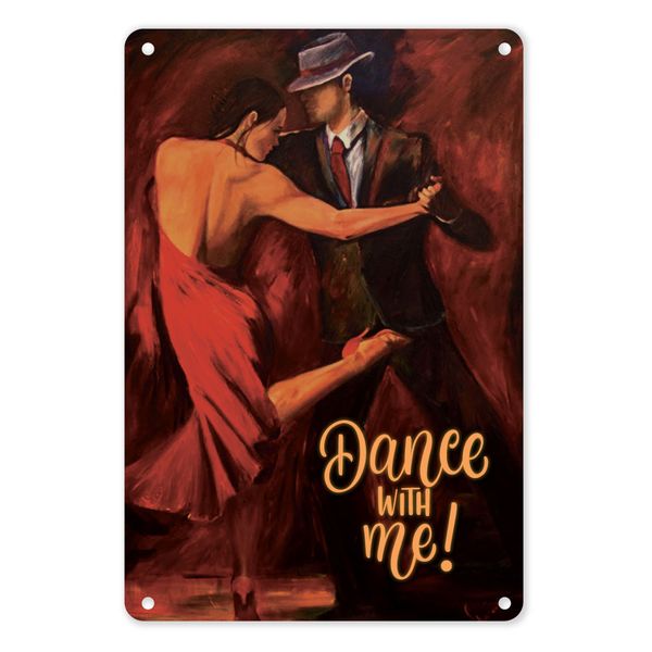 A4 Metal/Tin Poster - Dance With Me | Tango &amp; Ballroom Dancing Wall Art