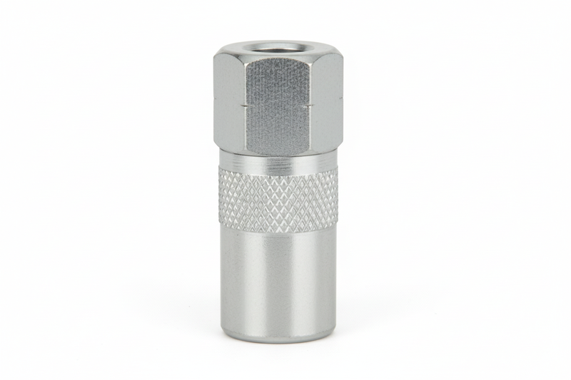 Groz Grease Gun Coupler 3-Jaw Steel Connector for High Pressure