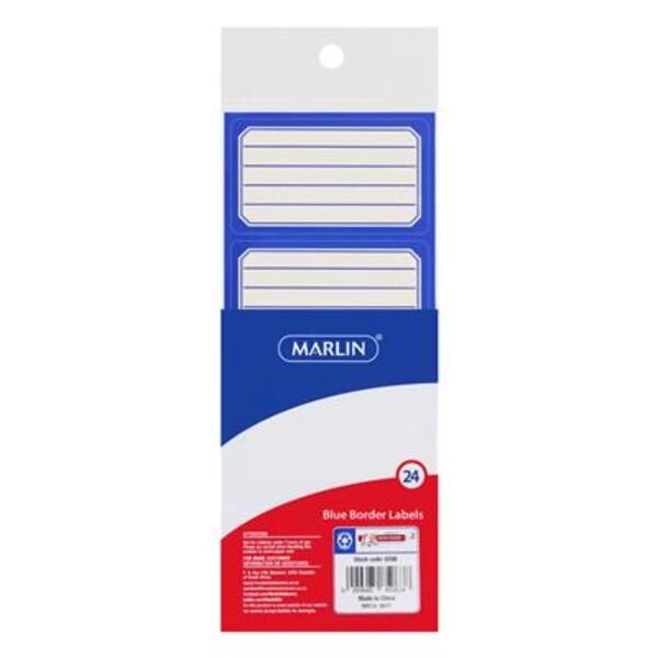 Marlin Labels Blue Border 60's (2 pack)