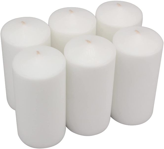 Exquisite And Long-lasting Pillar Candles - White / 12 Piece
