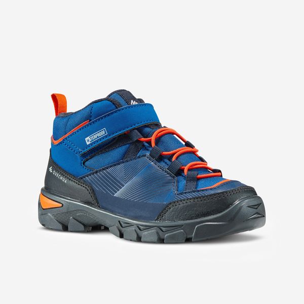 Quechua Children's Waterproof Walking Shoes - MH120 Mid - Blue