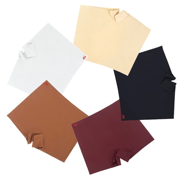 VSP Women's High Waist Ice Silk Boyshorts No Show Fit - 5 Pack
