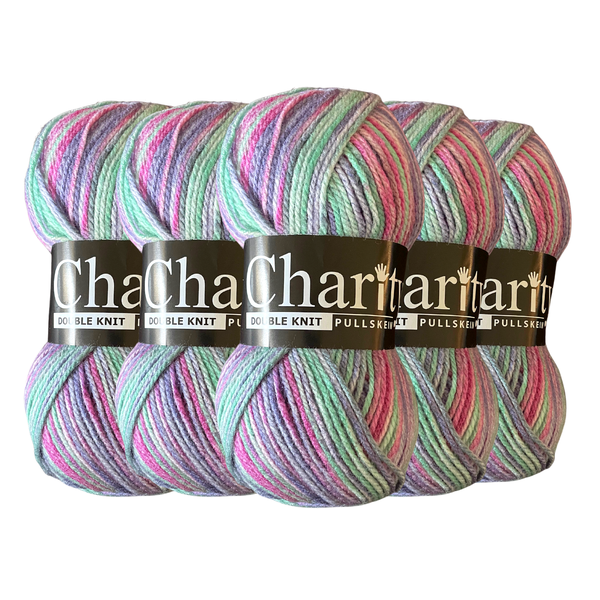 Elle Wool - Charity Double Knit Print Yarn (5 x 100g pack) - Mandarin Duck