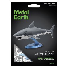 Fascinations Metal Earth -The Great White Shark -3D Steel Metal Model Kit