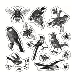 Trocraft Transparent Birds and Bee Stamp