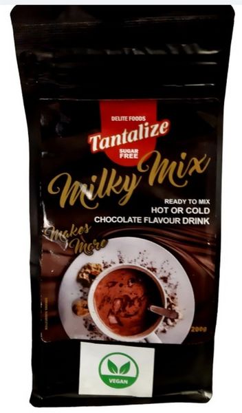 Tantalize Milky Mix Vegan Hot Chocolate Sugar Free (200g)