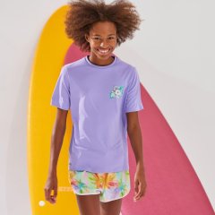 Olaian Kids Short Sleeve UV-Protection T-Shirt - 100 Ibiscus - Purple