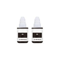 Inksaver Pack of 2 Black Bottle Inks Compatible With Canon GI-490 | GI490 | 490