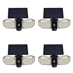 Solar Wall Spot Light With Motion Sensor - 4 Pack