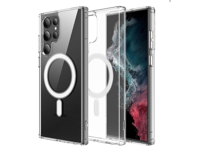 Transparent Back Magsafe Back Cover for Samsung Galaxy S23 Ultra