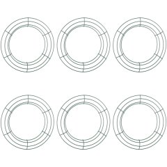 6 Pieces Dark Green Wire Wreath Rings Wire Wreath Frame